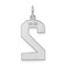 Sterling Silver Large Polished Number 2 Charm Pendant Jewerly 24mm x 10mm